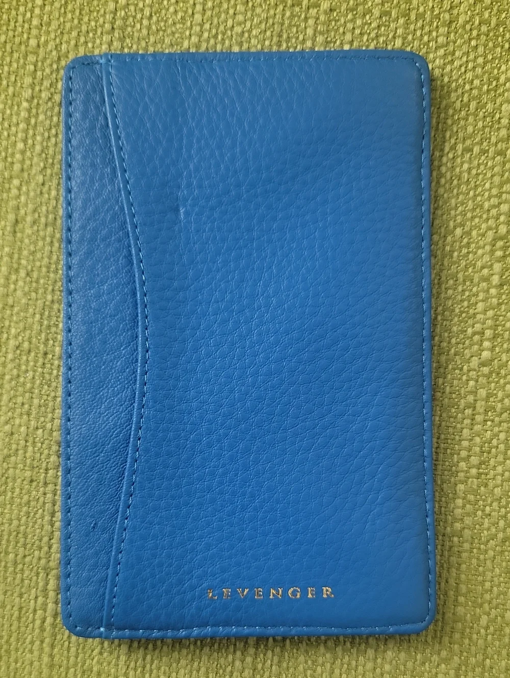 Levenger Blue Leather  Wallet